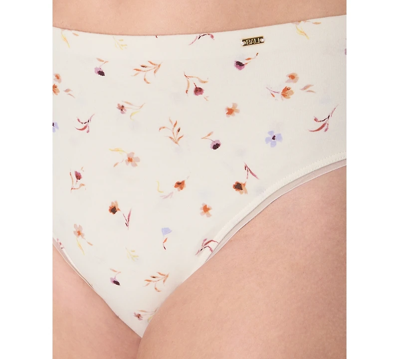 Bali Women's Lux Cotton Essentials High-Cut Underwear Dflehc