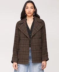 Avec Les Filles Women's Double-Breasted Belted Coat