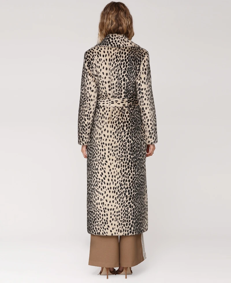 Avec Les Filles Women's Belted Faux-Fur Maxi Coat
