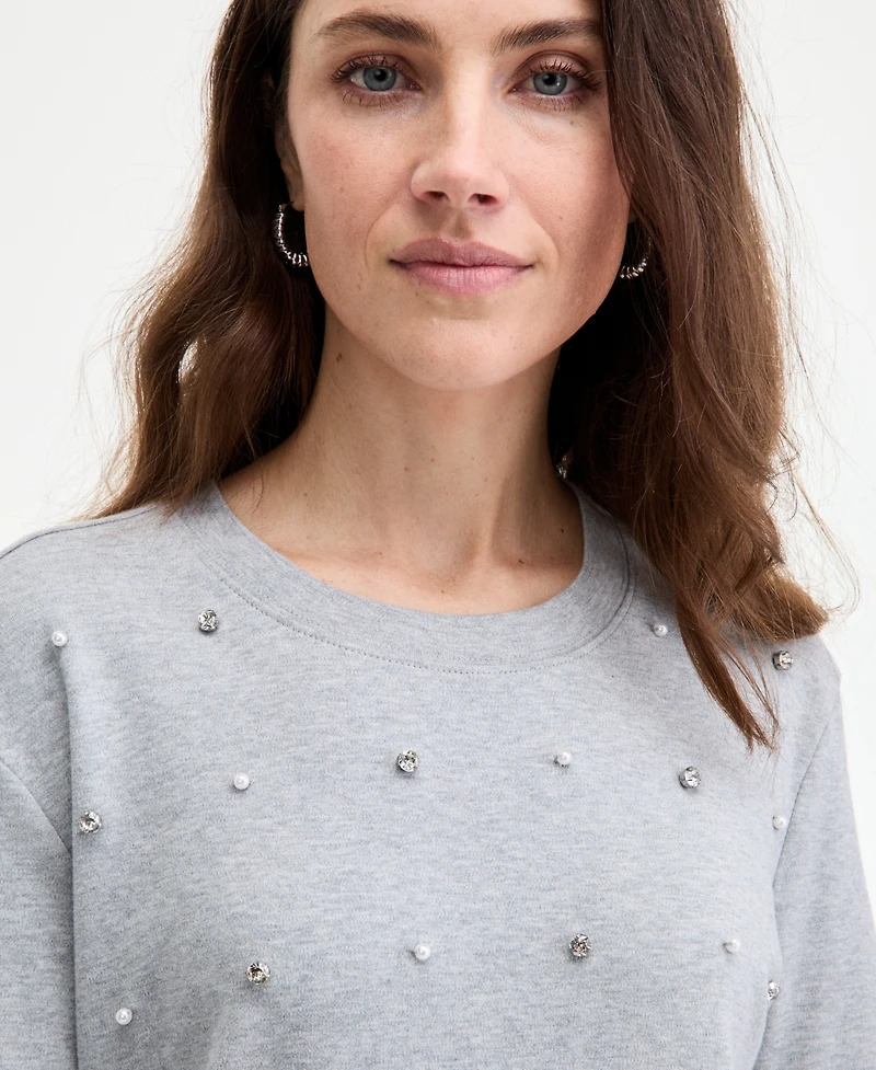 On 34th Women's Cotton Embellished Short-Sleeve T-Shirt, Macy's Exclusive