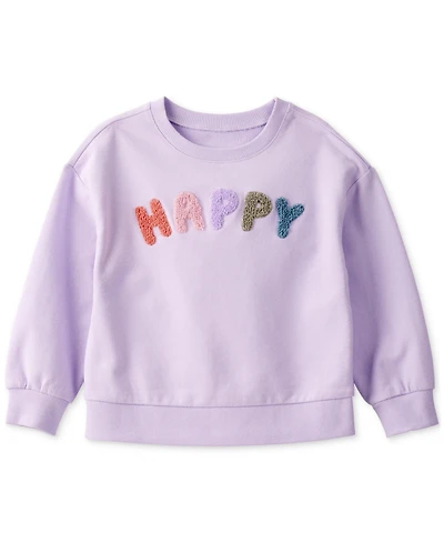 Carter's Toddler Girls Happy French Terry Long-Sleeve Pullover Sweatshirt