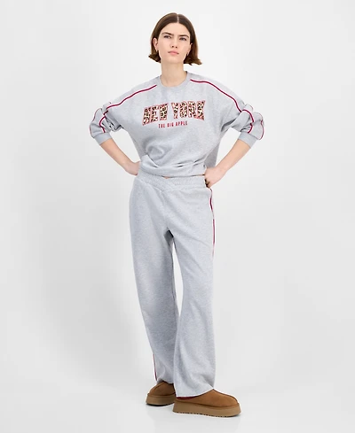 Rebellious One Juniors' V-Waist Piped Sweatpants
