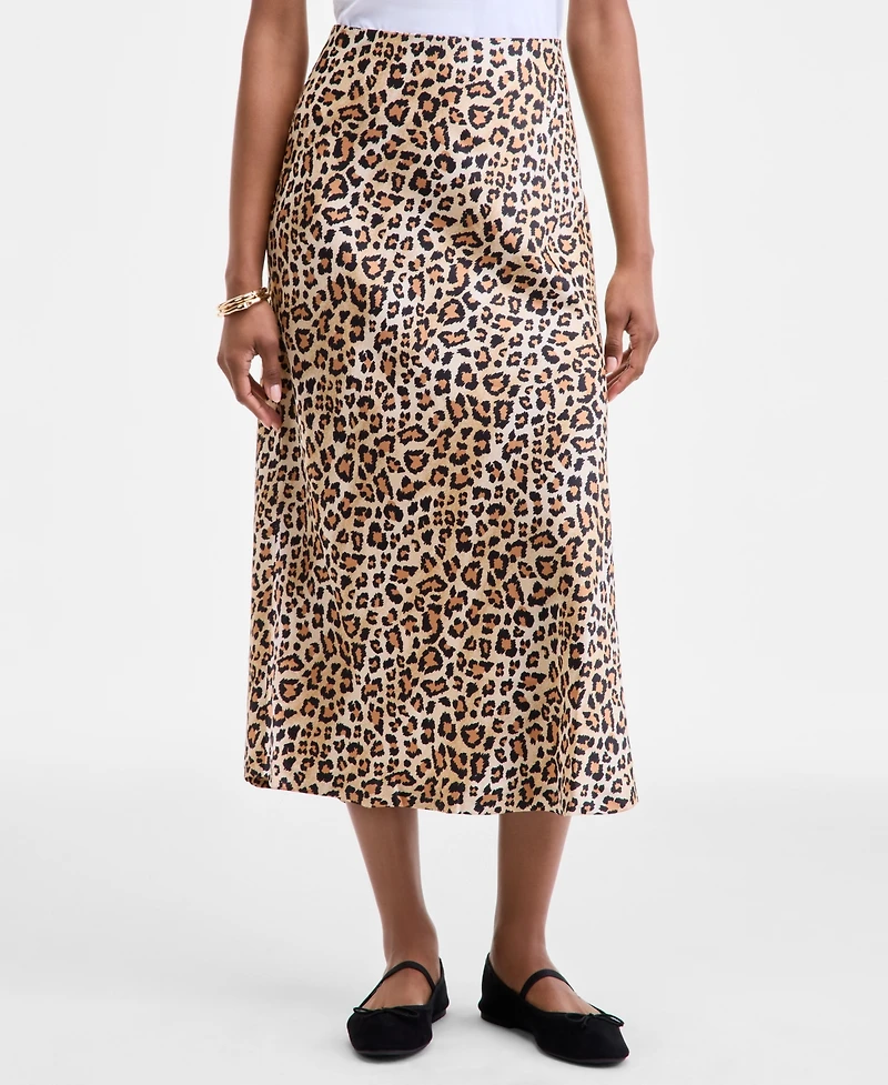 On 34th Women's Printed Midi Slip Skirt, Macy's Exclusive