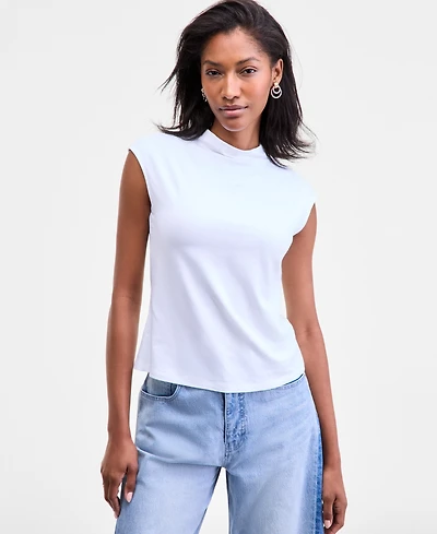 On 34th Women's Funnel Neck Sleeveless T-Shirt, Macy's Exclusive