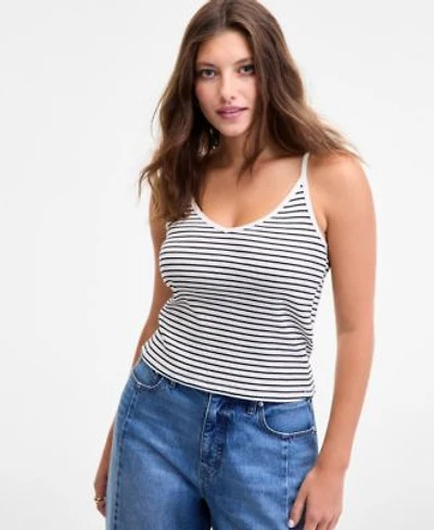 On 34th Womens Striped V Neck Tank Xxs 4x Macys Exclusive