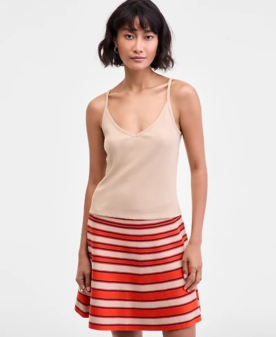 On 34th Women's Striped V-Neck Tank, Macy's Exclusive