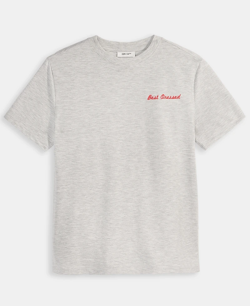 On 34th Women's Best Dressed Embroidered T-Shirt, Macy's Exclusive
