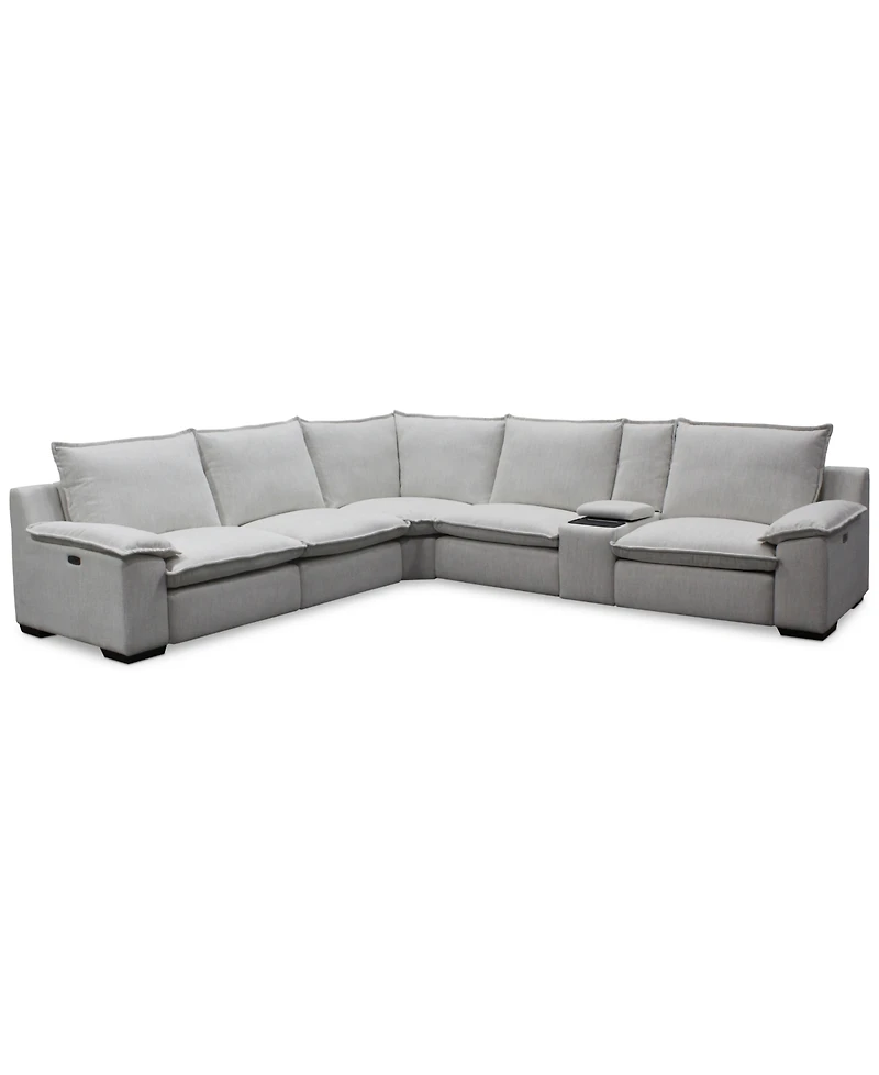 Borsi -Pc. Sectional with Power Recliners & 1 Console