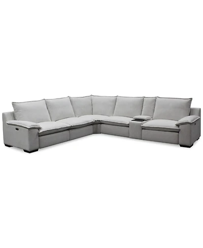 Borsi -Pc. Sectional with Power Recliners & 1 Console