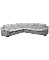 Borsi -Pc. Sectional with Power Recliners & 1 Console