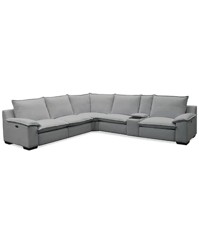 Borsi -Pc. Sectional with Power Recliners & 1 Console