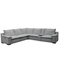 Borsi -Pc. Sectional with Power Recliners & 1 Console
