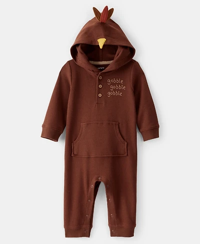 Carter's Baby Turkey Hooded Thermal Jumpsuit