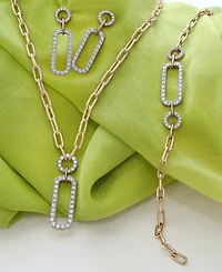Wrapped in Love Diamond Pave Paperclip 17" Pendant Necklace (1 ct. t.w.) in 14k Gold, Exclusively at Macy's
