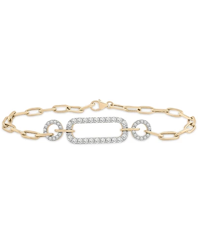 Wrapped in Love Diamond Paperclip Link Bracelet (1 ct. t.w.) in 14k Gold, Exclusively at Macy's