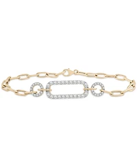 Wrapped in Love Diamond Paperclip Link Bracelet (1 ct. t.w.) in 14k Gold, Exclusively at Macy's