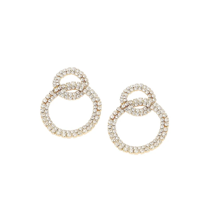 Sohi Women's Green Bling Drop Earrings