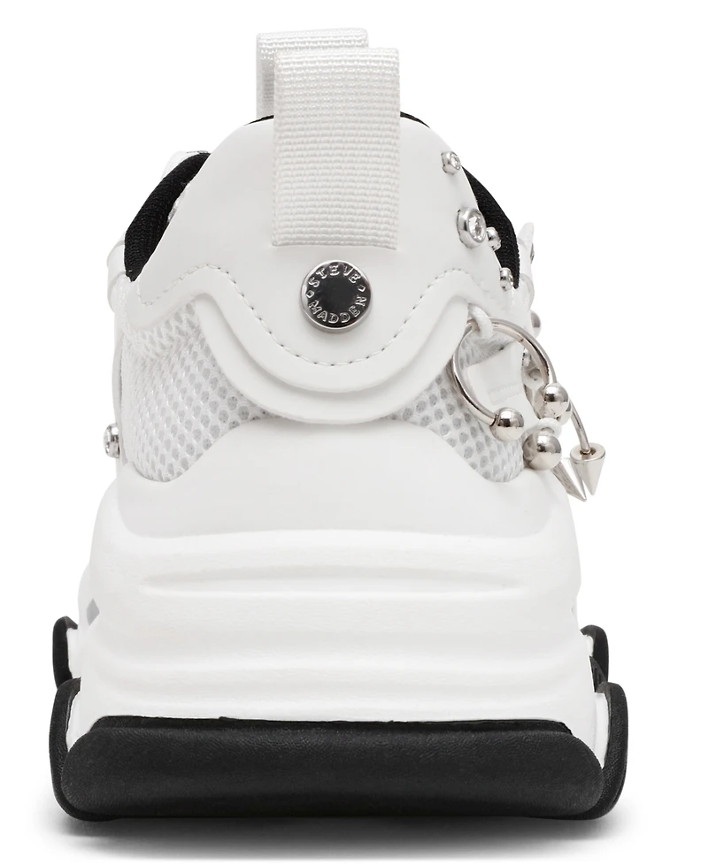 Steve Madden Women's Possession Piercing-Embellished Lace-Up Sneakers