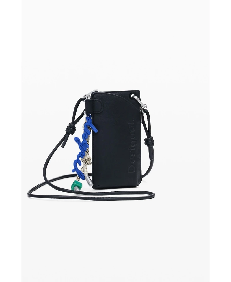 Desigual Women's Mobile holder leather-effect logo