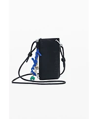 Desigual Women's Mobile holder leather-effect logo