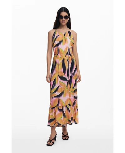 Desigual Women's Crinkled effect midi dress