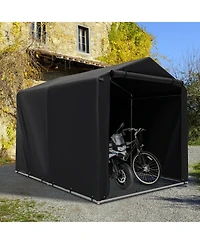 Costway 7 x 5.2' Heavy Duty Storage Shelter Outdoor Bike Storage Tent with Waterproof Cover