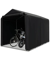 Costway 7 x 5.2' Heavy Duty Storage Shelter Outdoor Bike Storage Tent with Waterproof Cover