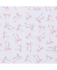 Lambs & Ivy Coquette Bows Aesthetic Pink Cotton Baby Fitted Crib/Toddler Sheet