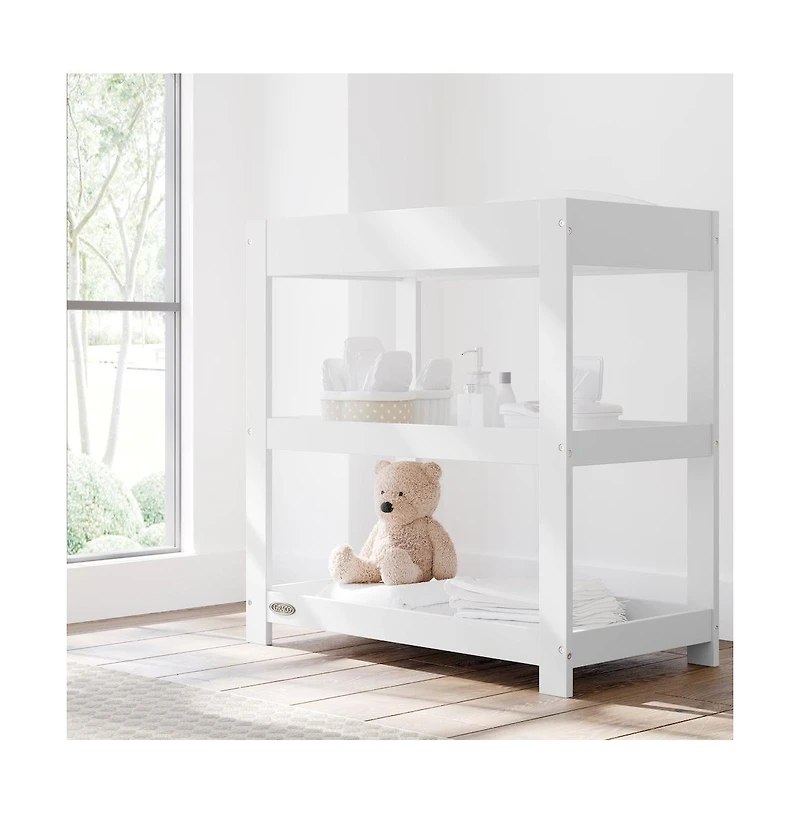 Graco Customizable Changing Table with Water-Resistant Changing Pad - (White)