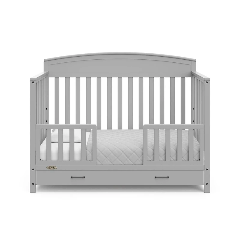 Graco Benton 5-in-1 Convertible Crib with Drawer (Pebble Gray)