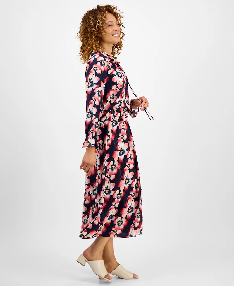 Jm Collection Women's Printed Lurex Shine Top, Exclusively at Macy's