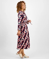 Jm Collection Women's Printed Lurex Shine Top, Exclusively at Macy's