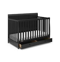 Graco Asheville 4-in-1 Convertible Crib with Drawer (Black)