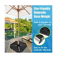 4 Pieces 195 lbs Patio Cantilever Offset Umbrella Base Weight Sand