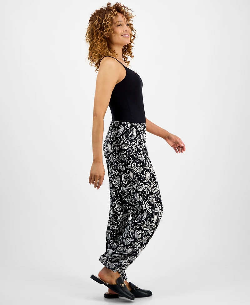 Jm Collection Women's Paisley Knit Pull-On Pants