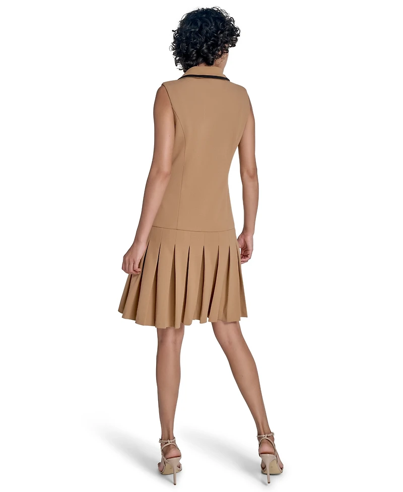 Calvin Klein Women's Scuba Crepe Sleeveless A-Line Dress