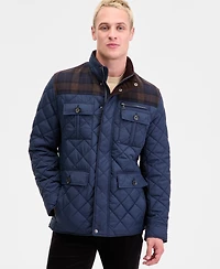 Cole Haan Mixed Media Quilted Jacket