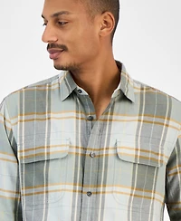 Sun + Stone Men's Plaid Shirt, Macy's Exclusive