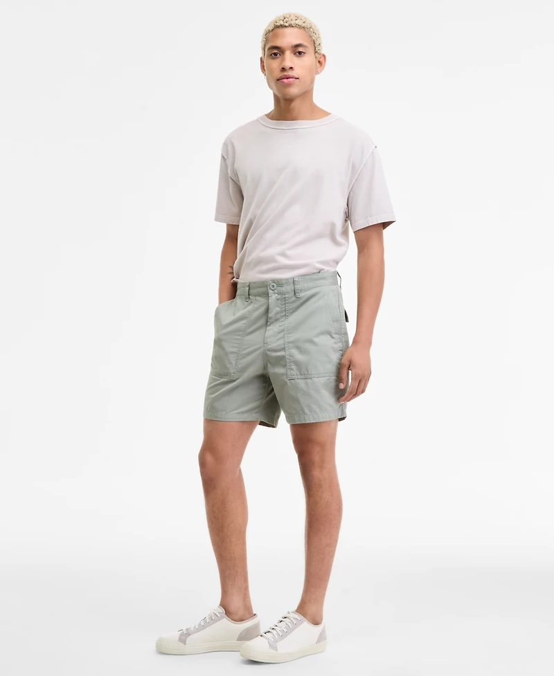Sun + Stone Men's Peter Regular-Fit 6" Cotton Field Shorts, Macy's Exclusive