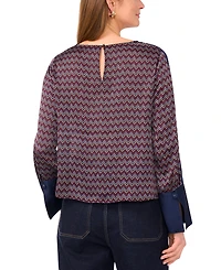 Vince Camuto Women's Printed Wide-Cuff Blouse