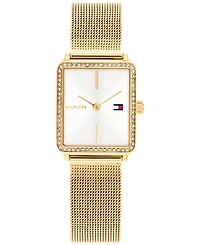 Tommy Hilfiger Women's Quartz Gold Tone Stainless Steel Mesh Bracelet Watch, 21.3mm