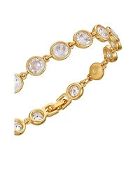 Vince Camuto Gold Tone Cubic Zirconia Bezel Bracelet