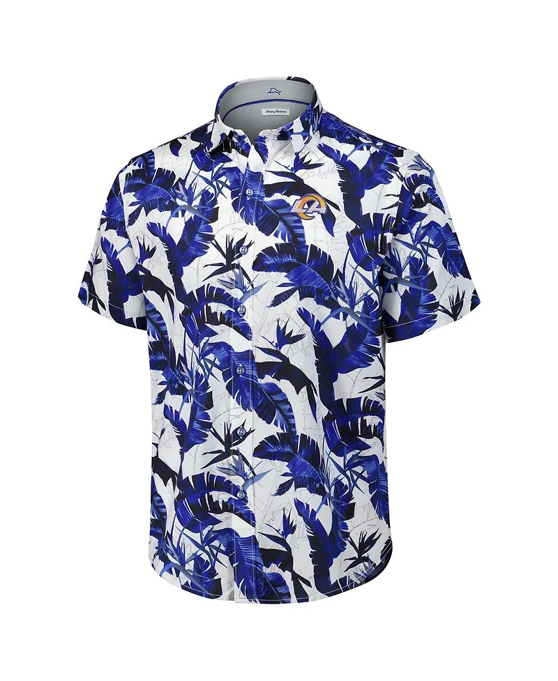 Tommy Bahama Men's Royal Los Angeles Rams Sunnyvale Blooms Camp Button-Up Shirt