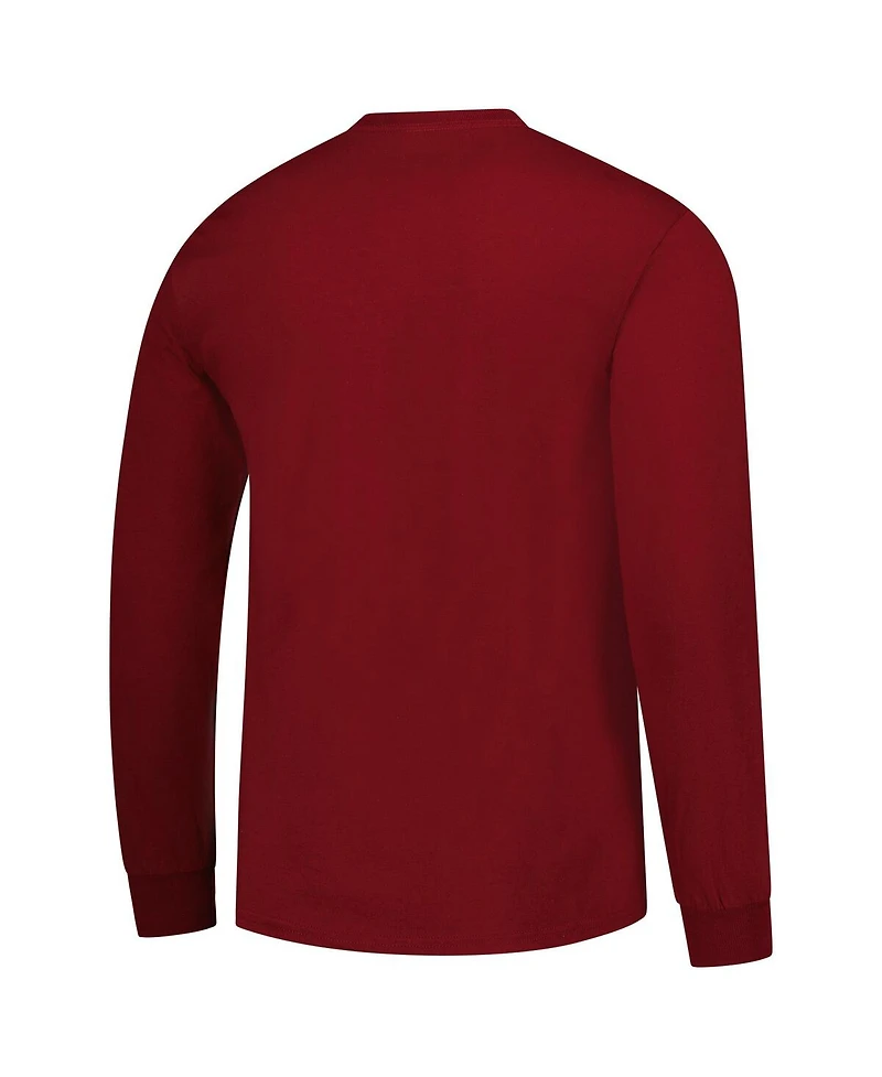 Fanatics Unlabeled Men's Maroon Boston College Eagles Logo Long Sleeve T-Shirt