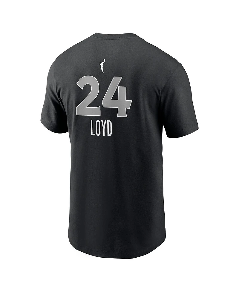 Nike Men's Jewell Loyd Black Las Vegas Aces Explorer Edition Name Number T-Shirt