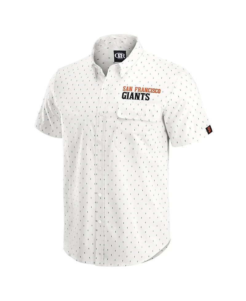 Darius Rucker Collection by Fanatics Men's Cream San Francisco Giants Printed Button-Down Shirt