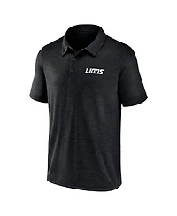 Logo Athletic Men's Black Detroit Lions Unstoppable Polo Shirt