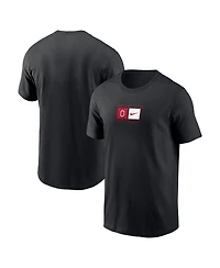 Nike Men's Black Ohio State Buckeyes Campus Logo Swoosh T-Shirt