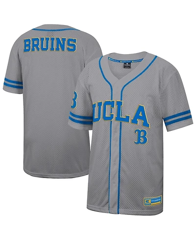Colosseum Men's Gray Ucla Bruins Free Spirited Baseball Jersey