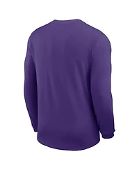 Nike Men's Purple Lsu Tigers 2025 Sideline Coach Uv Performance Long Sleeve T-Shirt